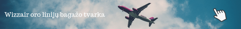 Wizzair oro linijų bagažo tvarka