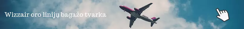 Wizzair oro linijų bagažo tvarka